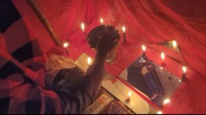 Priest Nduga performing African karma spell for justice and spiritual balance